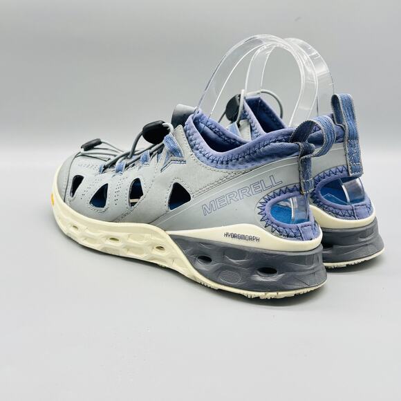 Merrell Shoes Womens 9.5 Gray Blue Tideriser Sieve Water Hiking Cutout Vibram - Picture 5 of 11